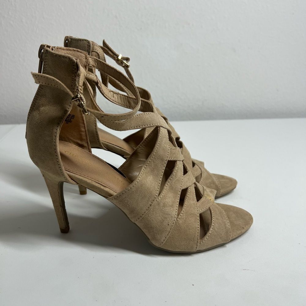 Christian Siriano Bohemian Beige Heels Size 8,5